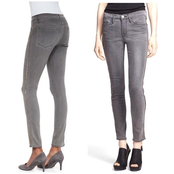 Frame Denim Le Skinny de Jeanne Zip Ankle Jeans - Picture 2 of 9